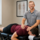 chiropractor treating patient
